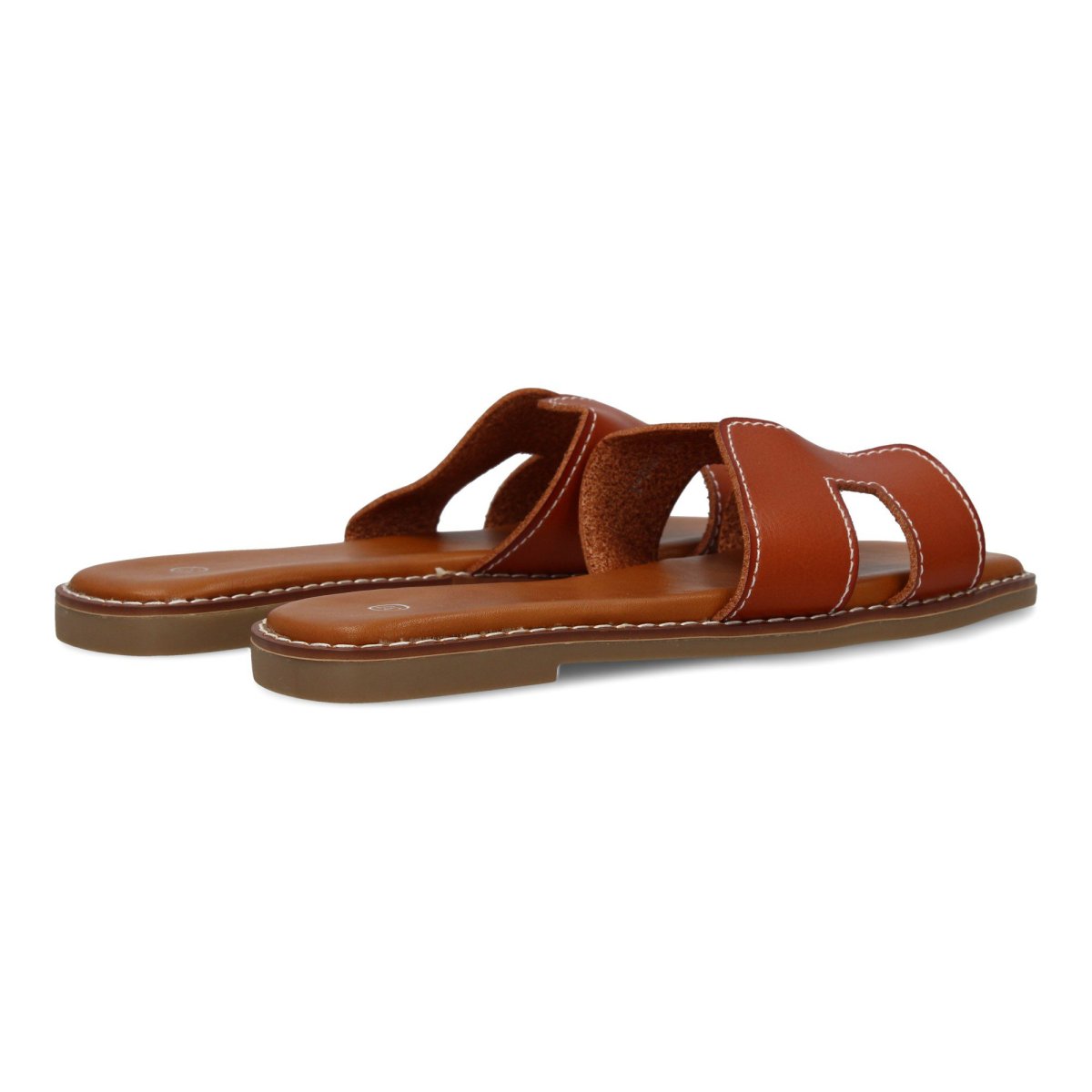 Sandalias Planas Camel para mujer - Imagen 4