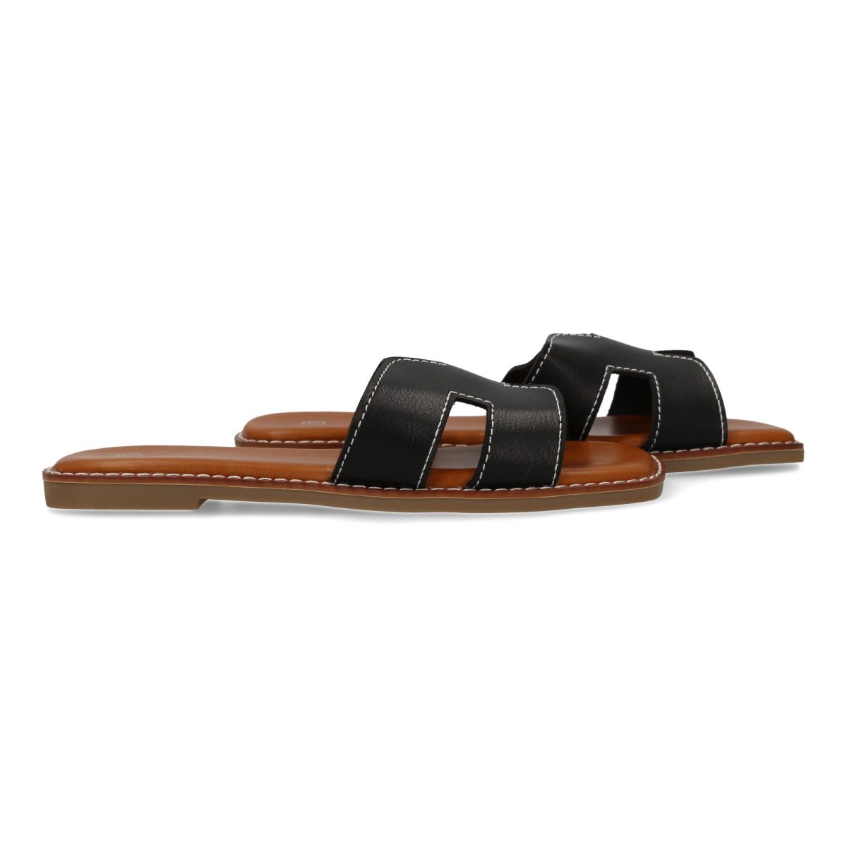Sandalias planas negro - Imagen 4