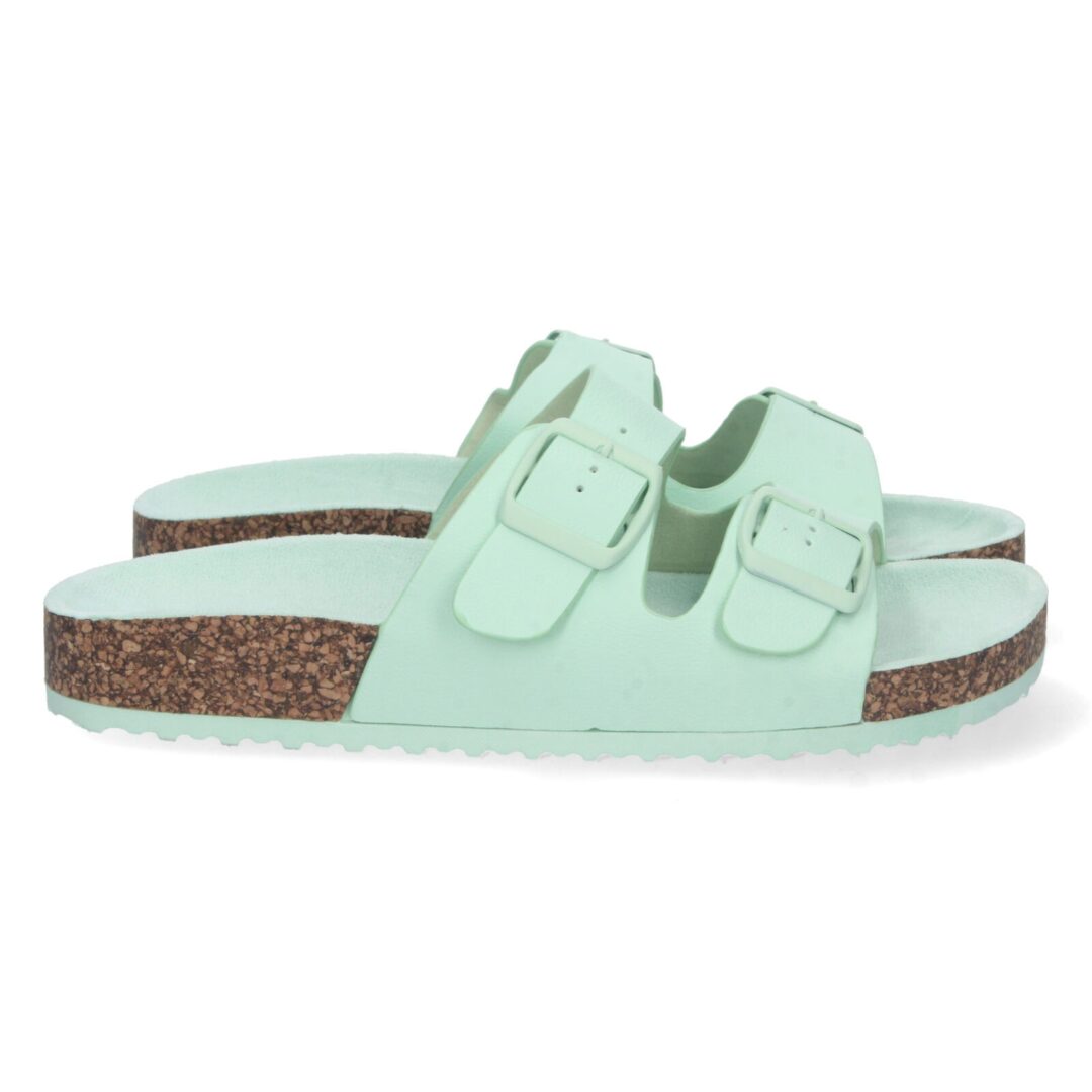 Sandalias verdes hebillas anatómicas