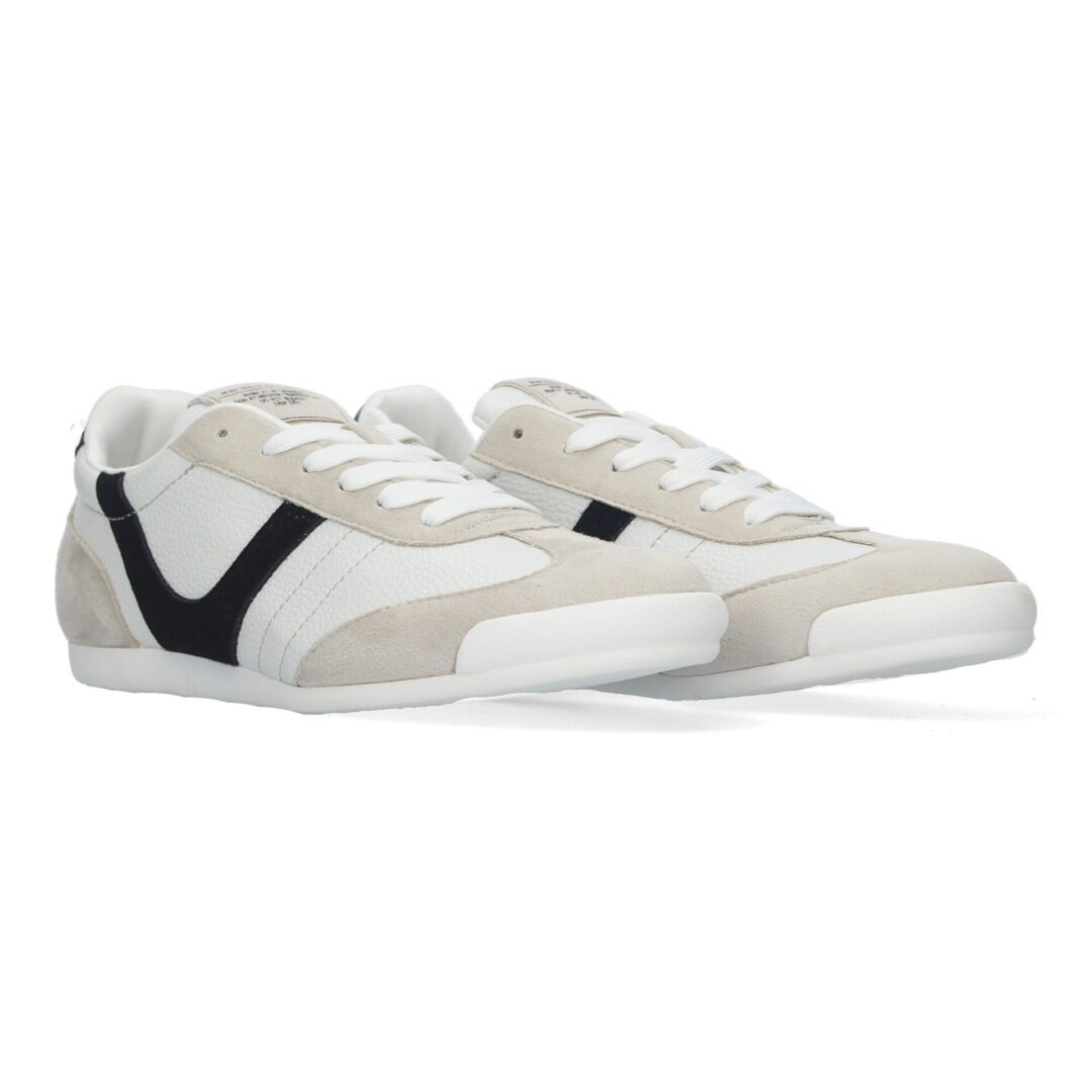 Zapatillas deportivas blancas rayas negras - Imagen 2