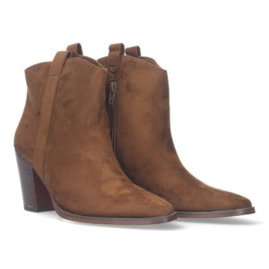 Botas marrón claro botín tacón alto