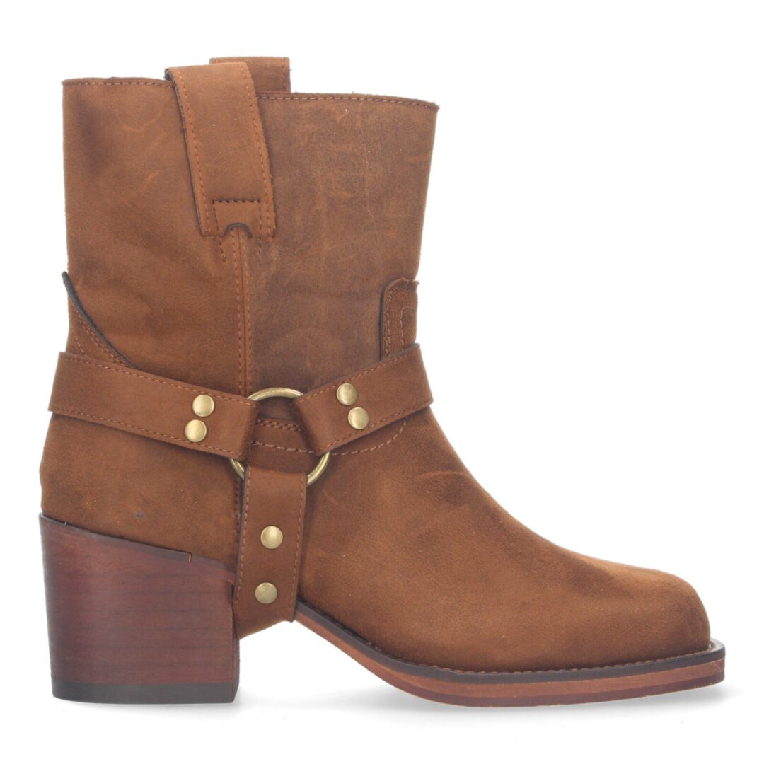 Botines marrones moteros de madera - Imagen 3
