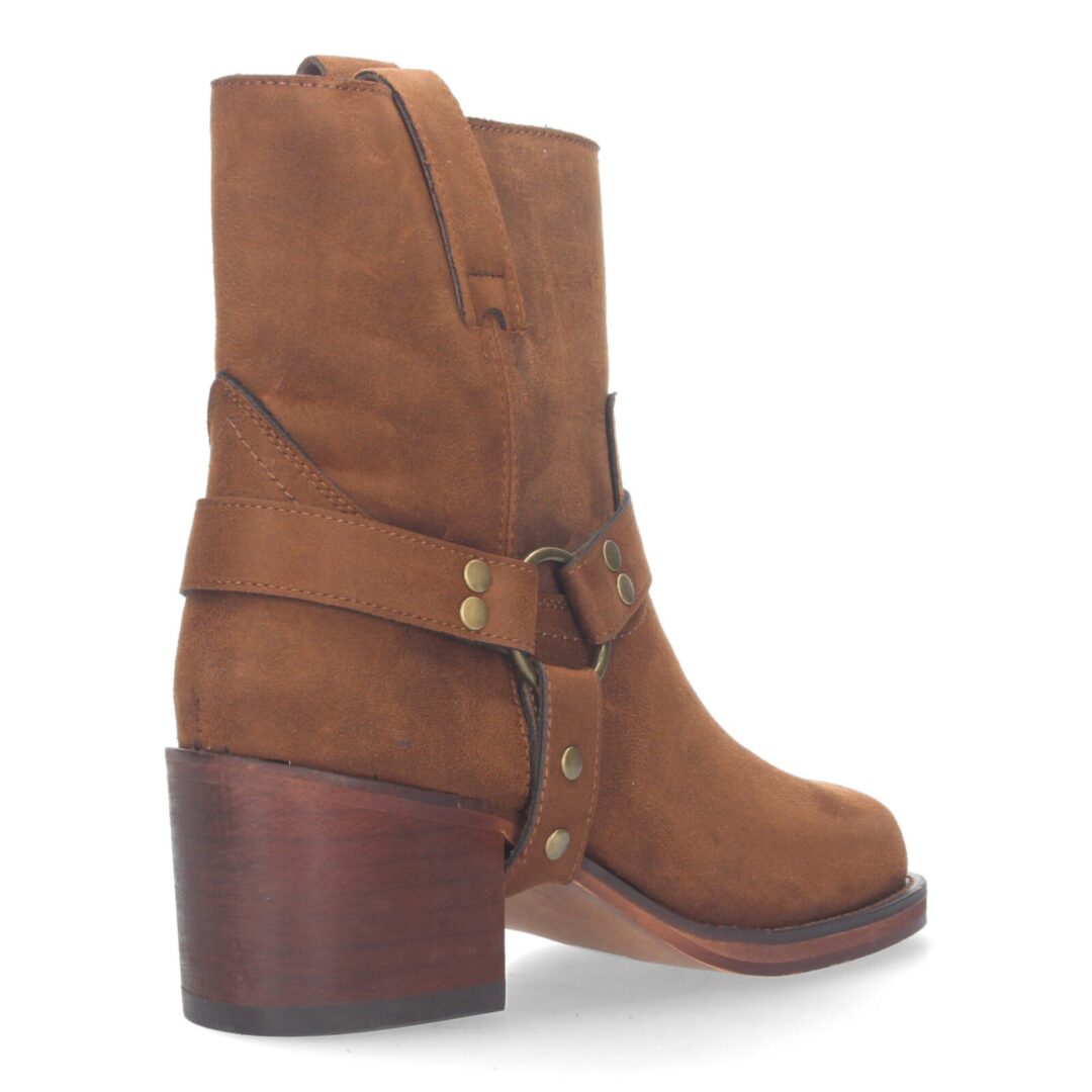 Botines marrones moteros de madera - Imagen 5