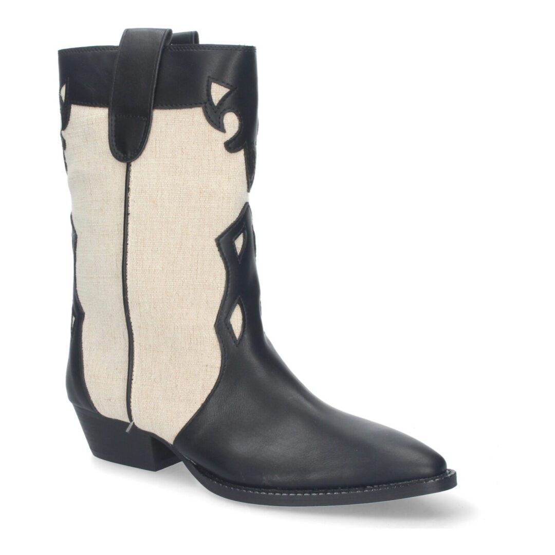 Botas camperas geométricas negras - Imagen 4