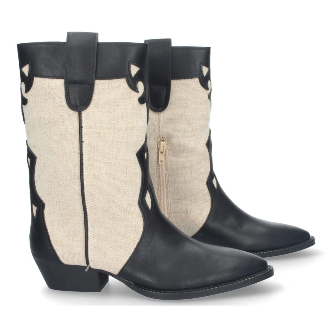Botas camperas geométricas negras - Imagen 6