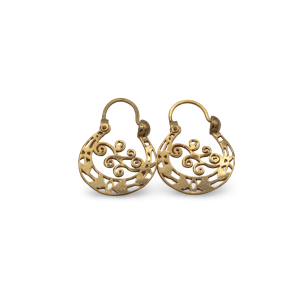 «CALETA» argollas plata con baño de oro