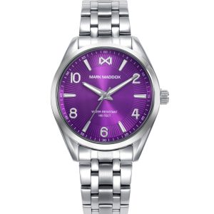 Reloj caja de acero 5 atm y brazalete de acero con movimiento cuarzo