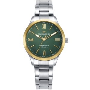 Reloj caja bicolor de acero e Ip dorado 10 atm y brazalete acero con movimiento cuarzo
