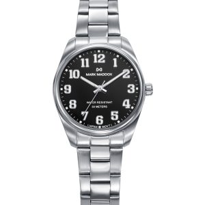 Reloj caja de acero 5 Atm,brazalete de acero,movimiento cuarzo