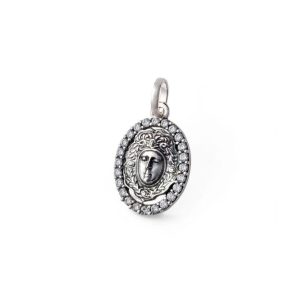 Colgante Virgen del Rocío Plata de Ley Circonitas