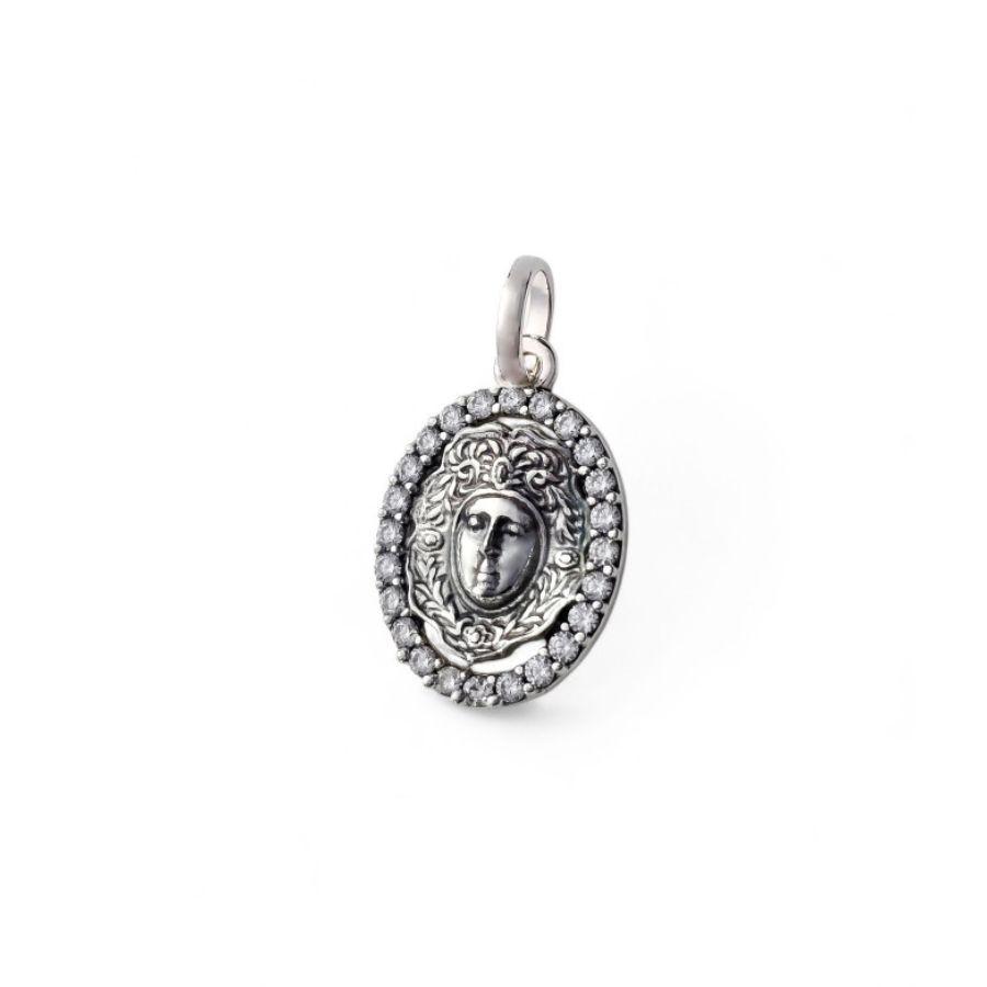 Colgante Virgen del Rocío Plata de Ley Circonitas - Imagen 2