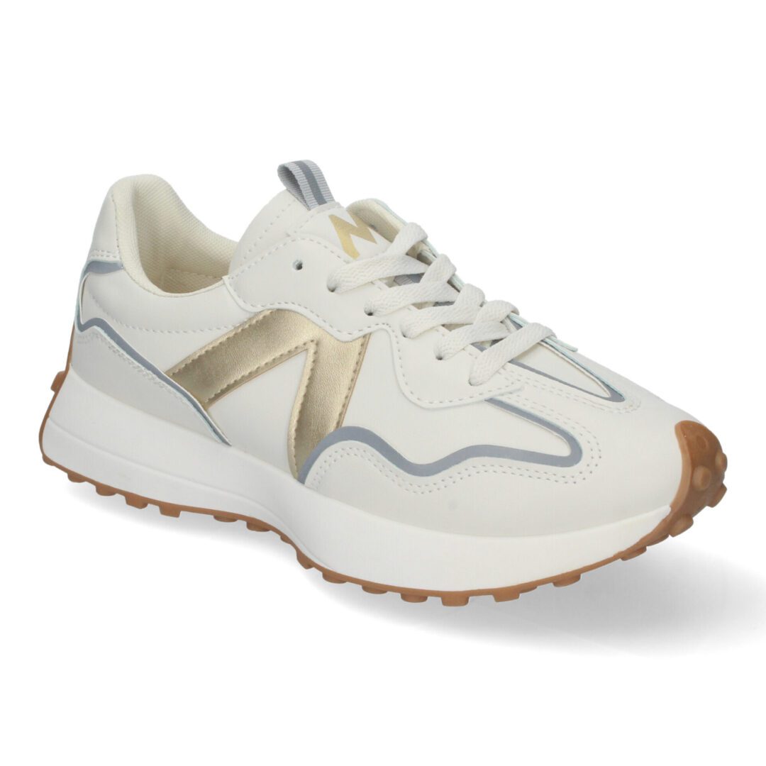 Zapatillas deportivas blancas con suela grabada - Imagen 4