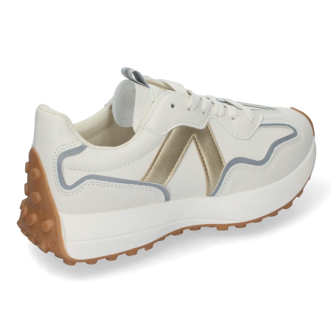 Zapatillas deportivas blancas con suela grabada - Imagen 5