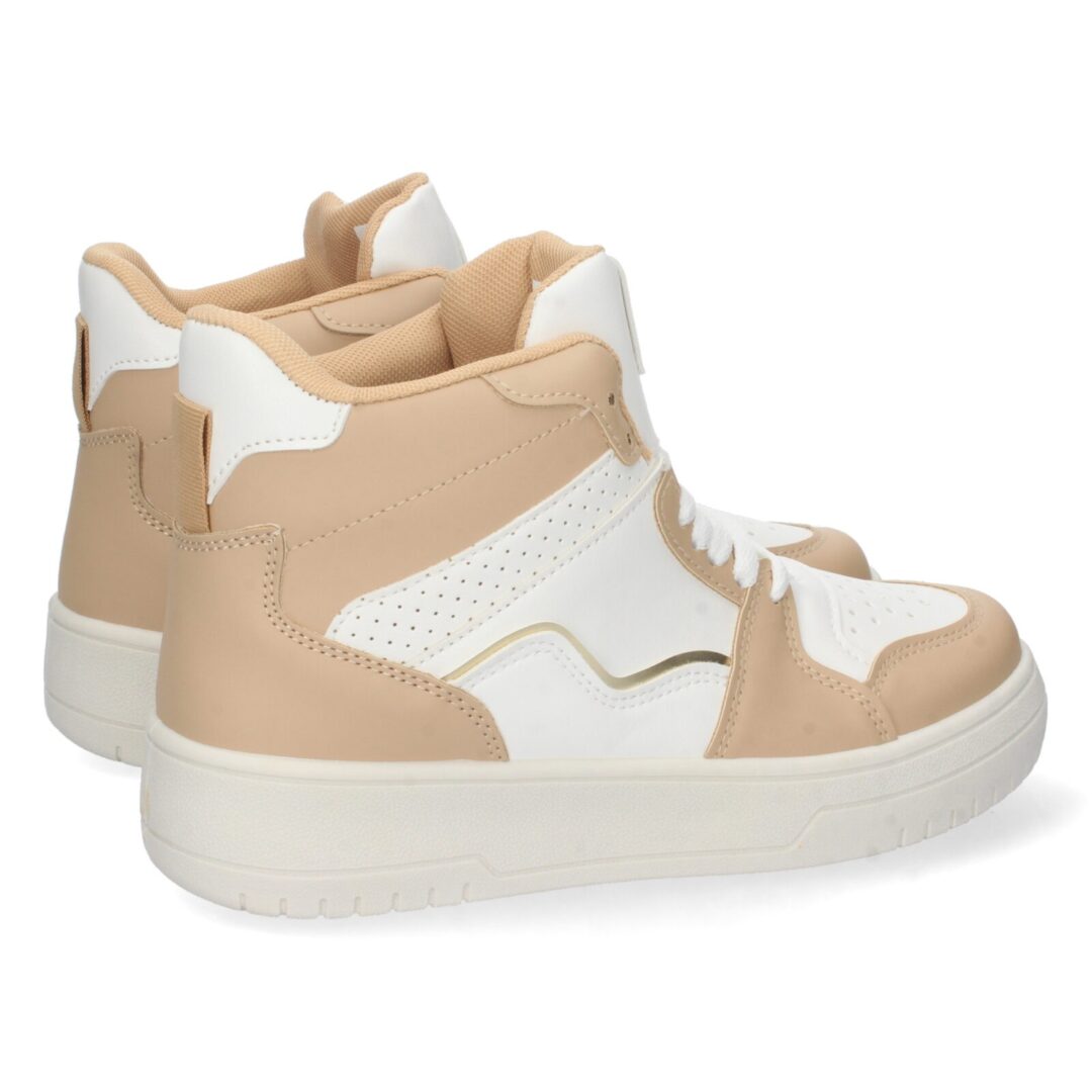 Zapatilla deportiva alta suela gruesa beige - Imagen 5