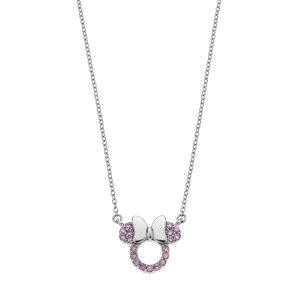 «MINNIE SHINE ROSE» collar plata