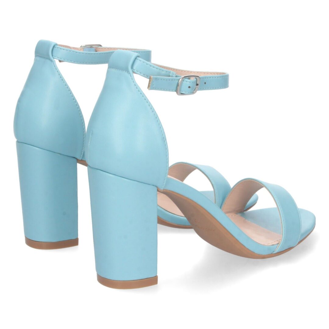 Sandalias de tacón azules con tobillera - Imagen 5