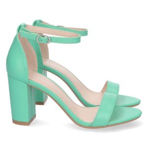 Sandalias altas de tobillo en menta
