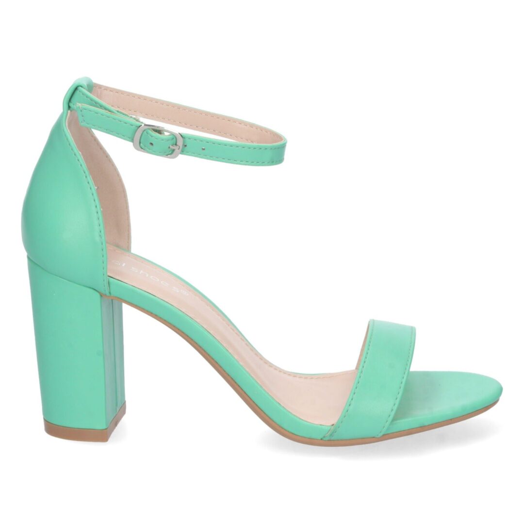 Sandalias altas de tobillo en menta - Imagen 3