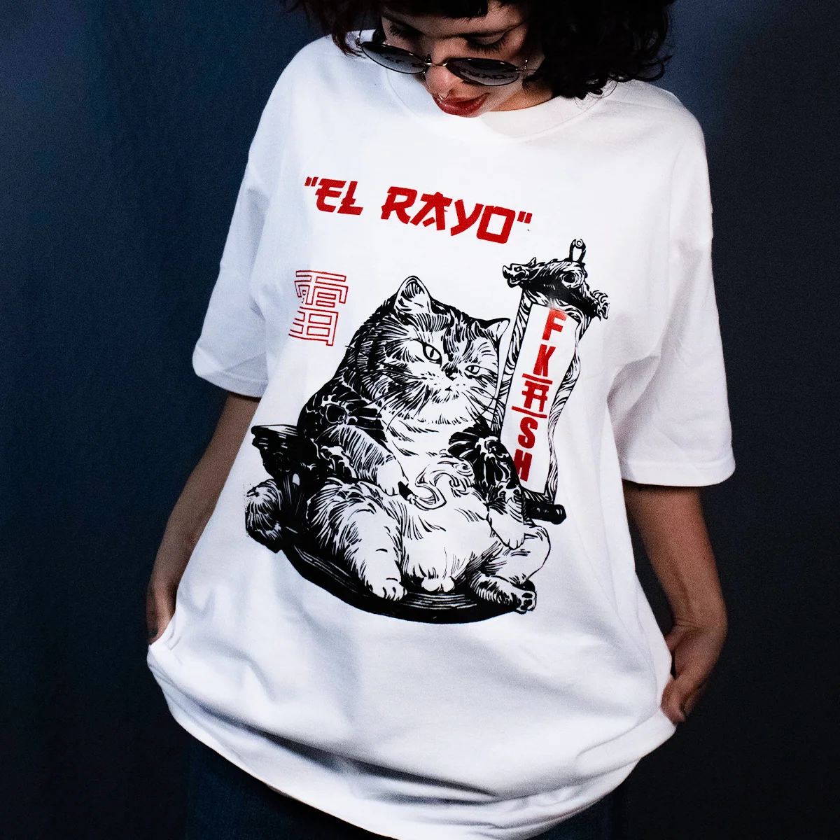 Playera Classic Oversize Gato "El Rayo" - Imagen 3
