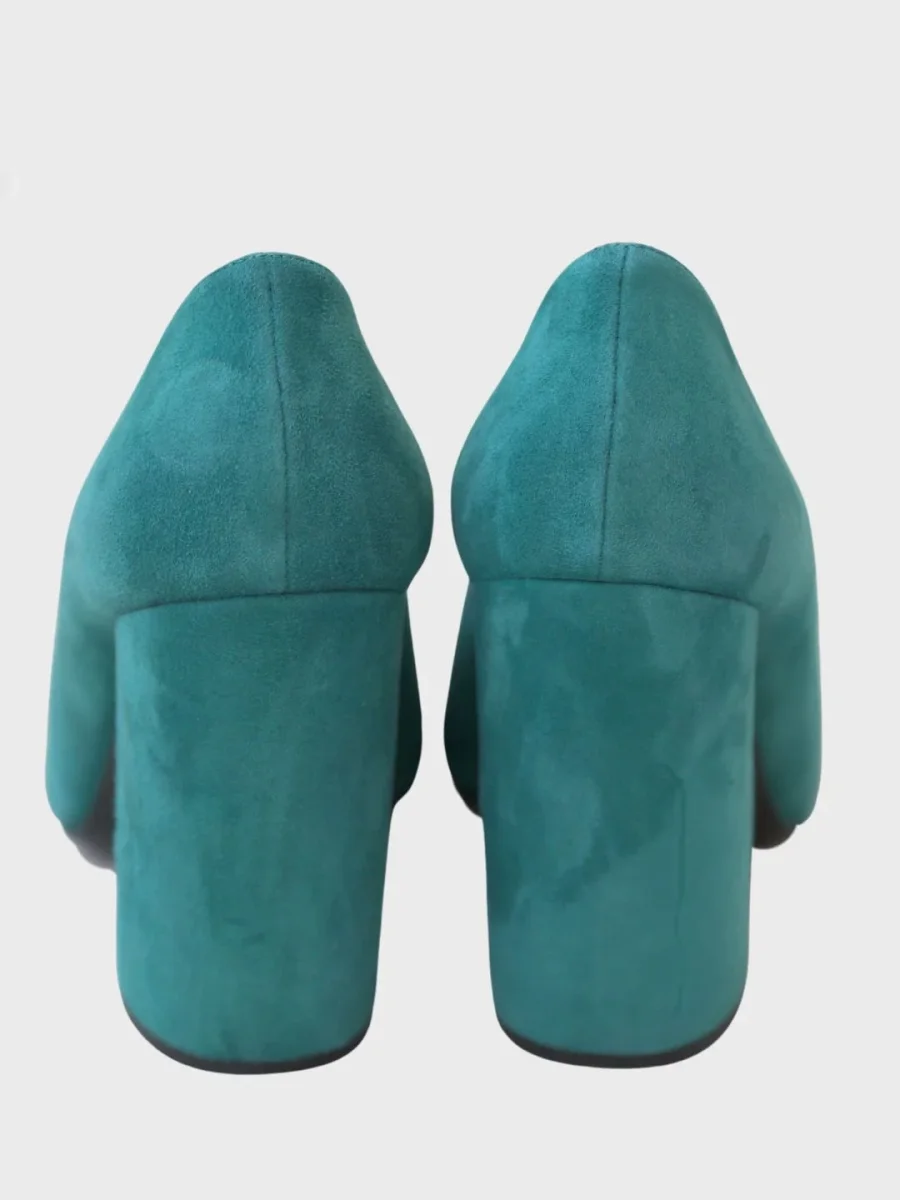 Prada zapatos de tacón ancho ante verde Talla 40 - Imagen 5