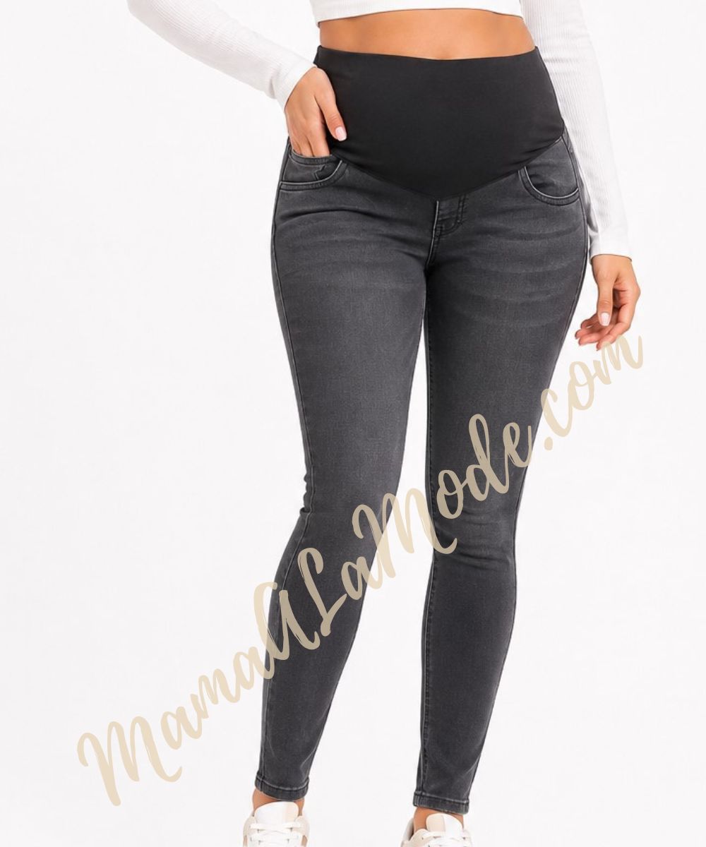 Pantalón Materno Jean Greysi Negro