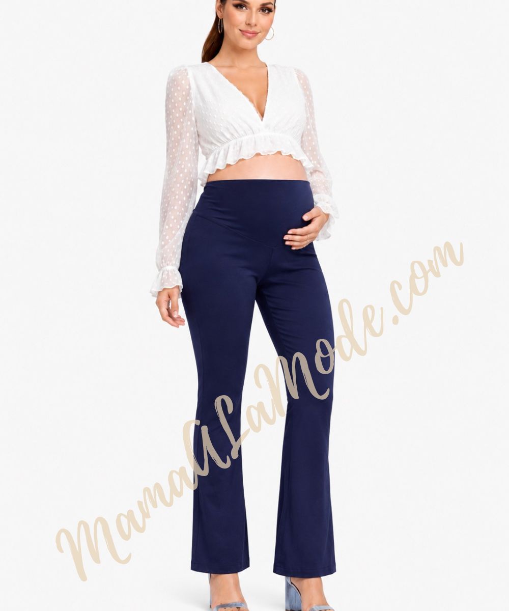 Pantalón Materno Palazo de vestir Lara - Imagen 3