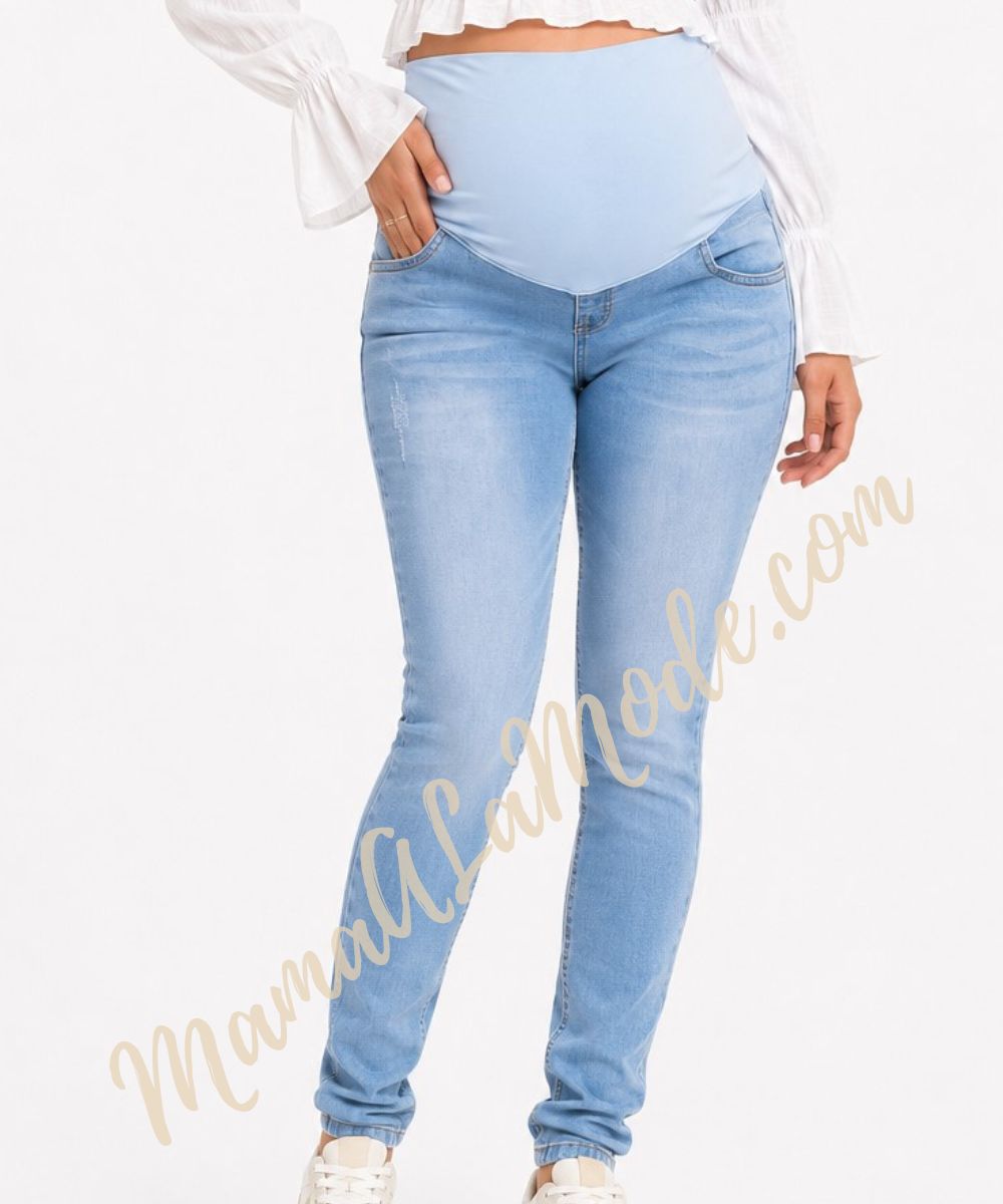 Pantalón Materno Jean Michely Cielo