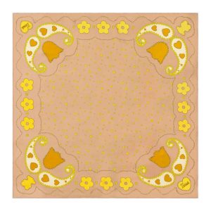 Pañuelo Tous Motifs Paisley Seda Color Arena