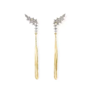 Pendientes Lia Plata Dorada y circonitas blancas