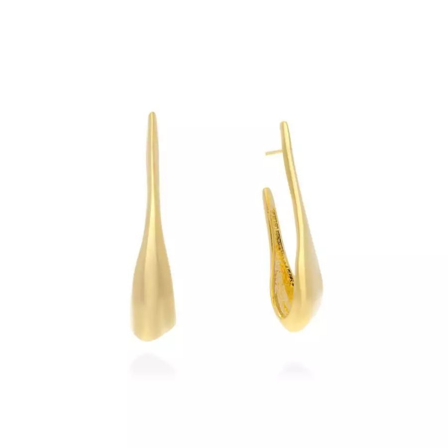 Pendientes Tsuru Plata Dorada - Imagen 2
