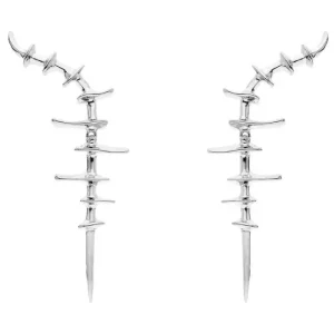Pendientes VERTEBRAL  Plata rodio