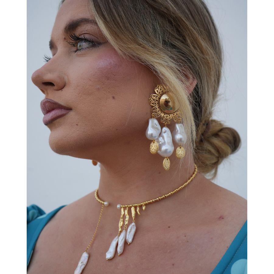 Pendientes de Flamenca Albaicin Perlas