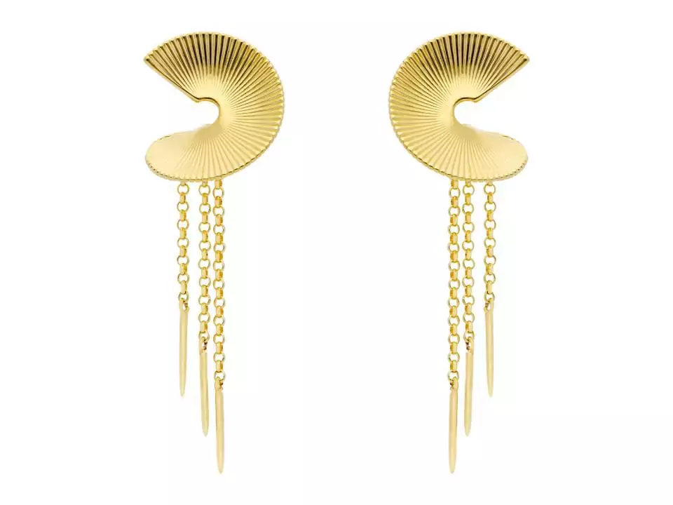 Pendientes peq ENDLESS Plata dorada - Imagen 2