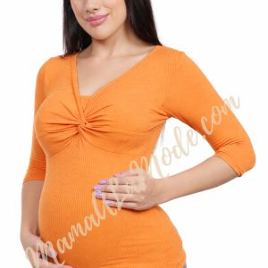 Polo Materno & Lactancia Rib Premium Julieta – Estilo que acompaña tu maternidad