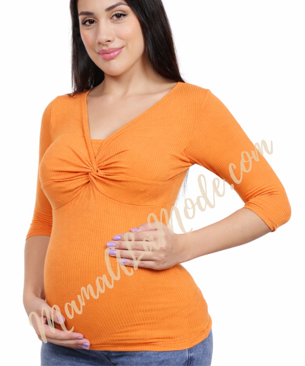 Polo Materno & Lactancia Rib Premium Julieta – Estilo que acompaña tu maternidad - Imagen 2