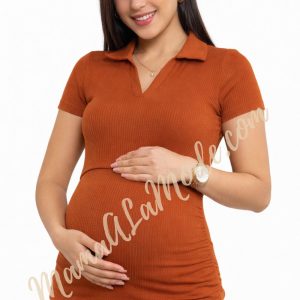 Polo Materno & Lactancia Rib Premium Yasmina – Comodidad, estilo y discreción en cada etapa