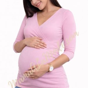 Polo Materno & Lactancia Rib Premium Zafiro  –  Comodidad, estilo y discreción en cada etapa