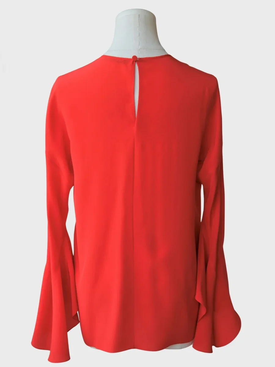 Givenchy blusa rojo vivo mangas acampanadas Talla FR36 (S) - Imagen 4