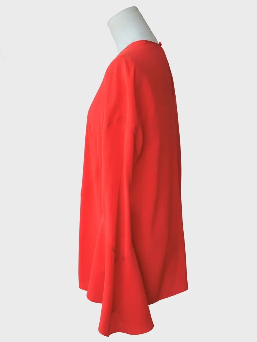 Givenchy blusa rojo vivo mangas acampanadas Talla FR36 (S) - Imagen 5