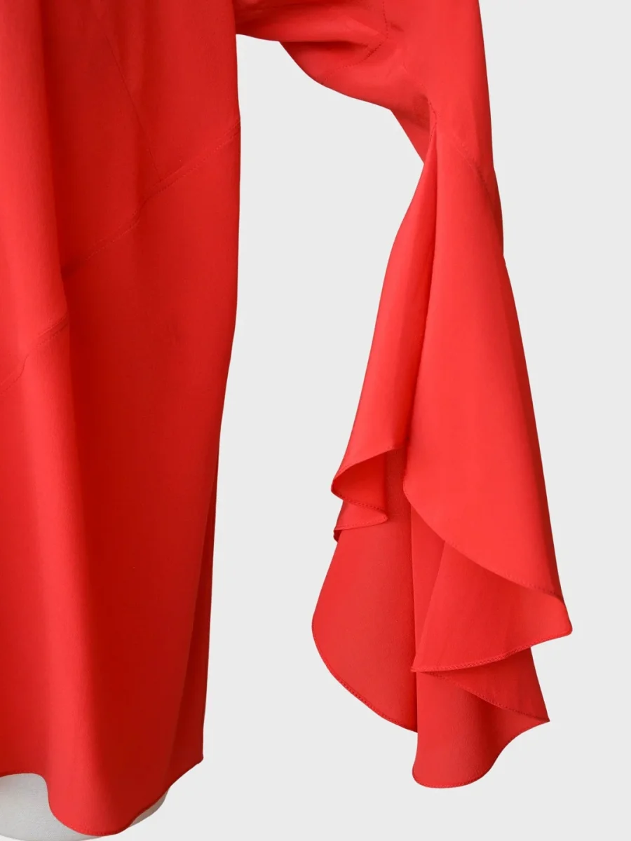Givenchy blusa rojo vivo mangas acampanadas Talla FR36 (S) - Imagen 9