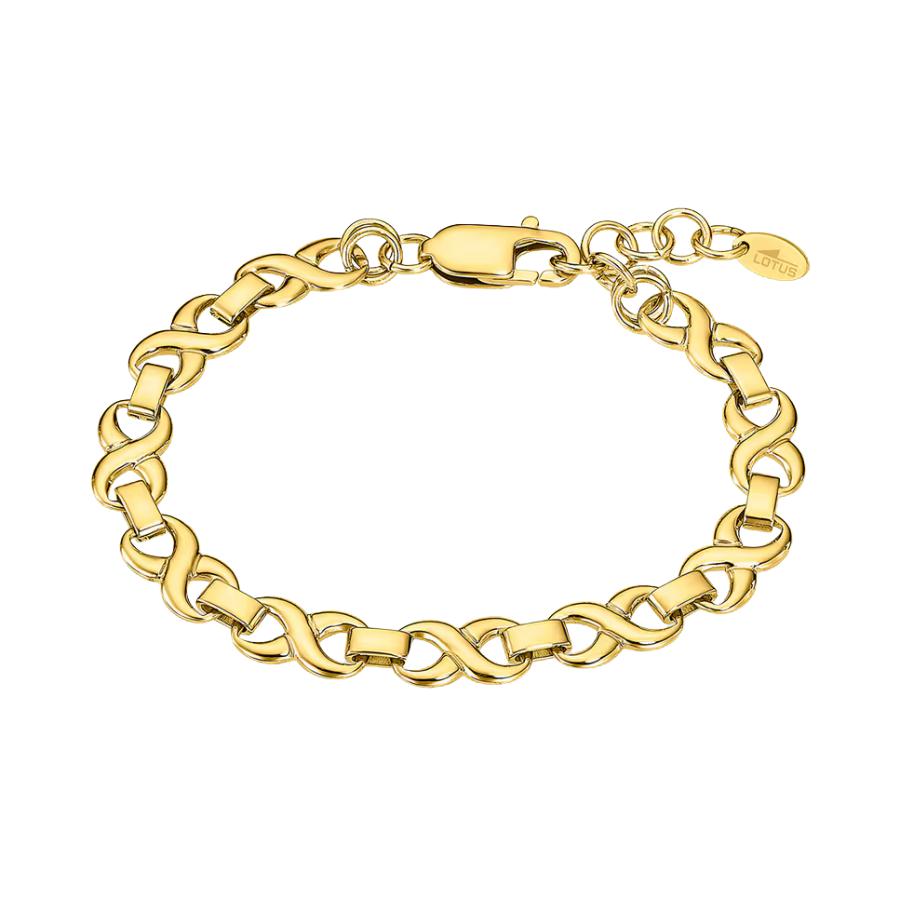 Pulsera Lotus Acero Dorado Infinitos - Imagen 2