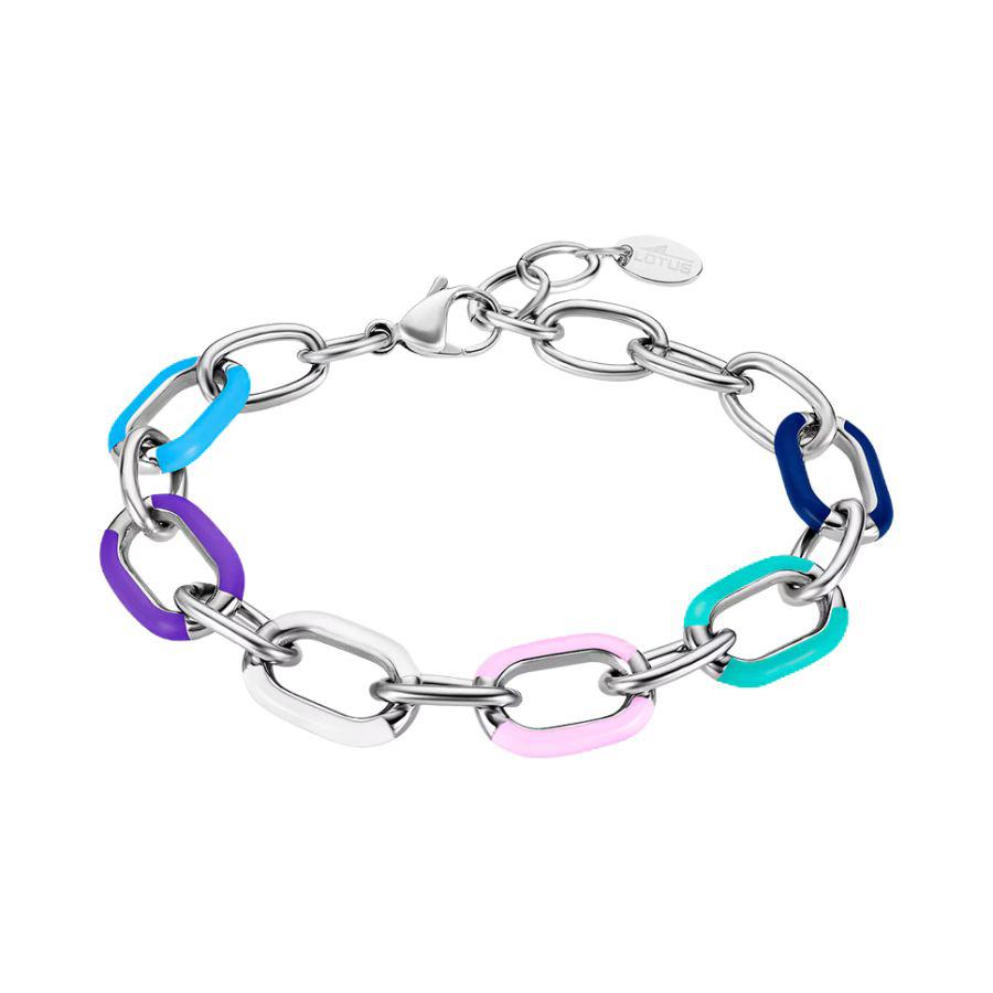 Pulsera Lotus Acero Esmalte de Colores - Imagen 2