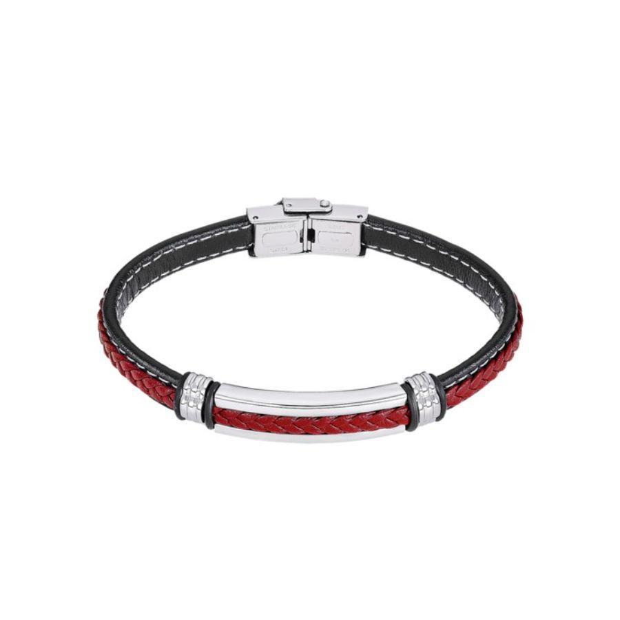 Pulsera Lotus Style Silent Impact Piel Roja - Imagen 2