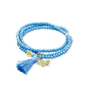 Pulsera Marina García Angel Plata Chapado Cristal