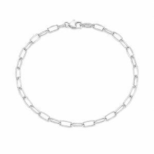Pulsera Plata Eslabones Alargados 21 cm
