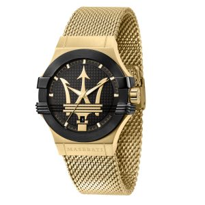 Reloj De Vestir Maserati Potenza R8853108006 Gold Quartz