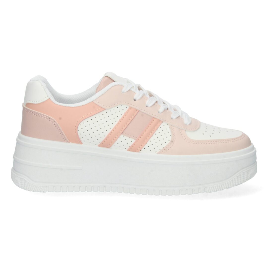 Deportiva plataforma rosa sin estampado - Imagen 3