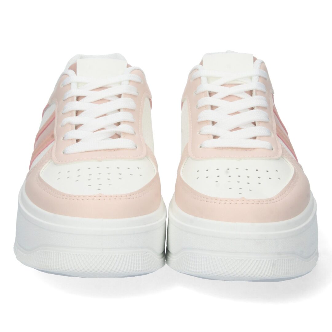 Deportiva plataforma rosa sin estampado - Imagen 4