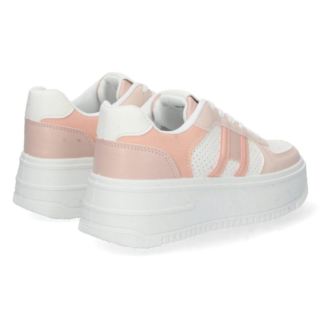 Deportiva plataforma rosa sin estampado - Imagen 5