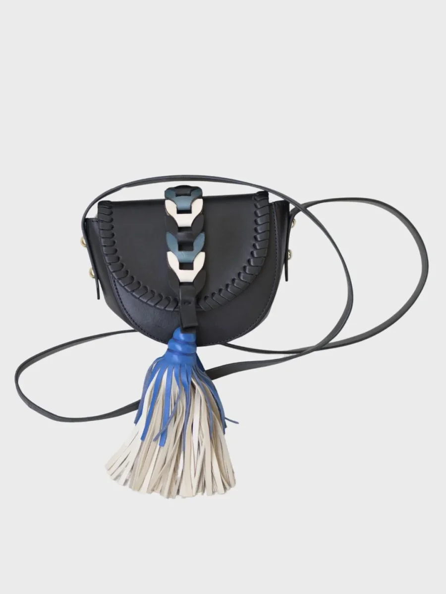 RED Valentino bolso bandolera cuero boho chic - Imagen 2